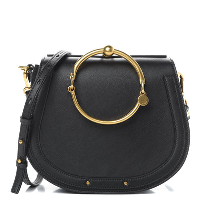 Chloe Calfskin Suede Medium Nile Bracelet Bag Black 1 of 10