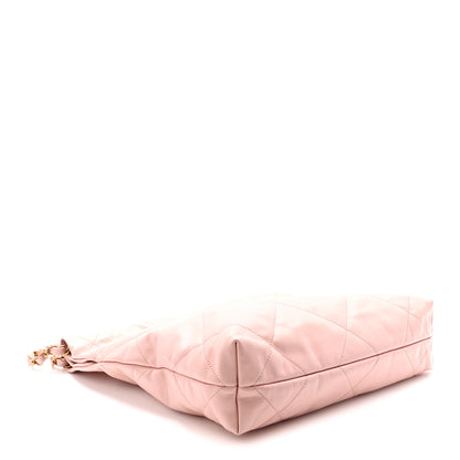 Chanel Shiny Calfskin Quilted Small Chanel 22 Light Pink 5 of 11
