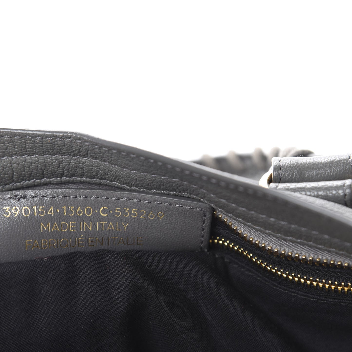 Chevre Gold Metallic Edge Hardware City Gris Acier