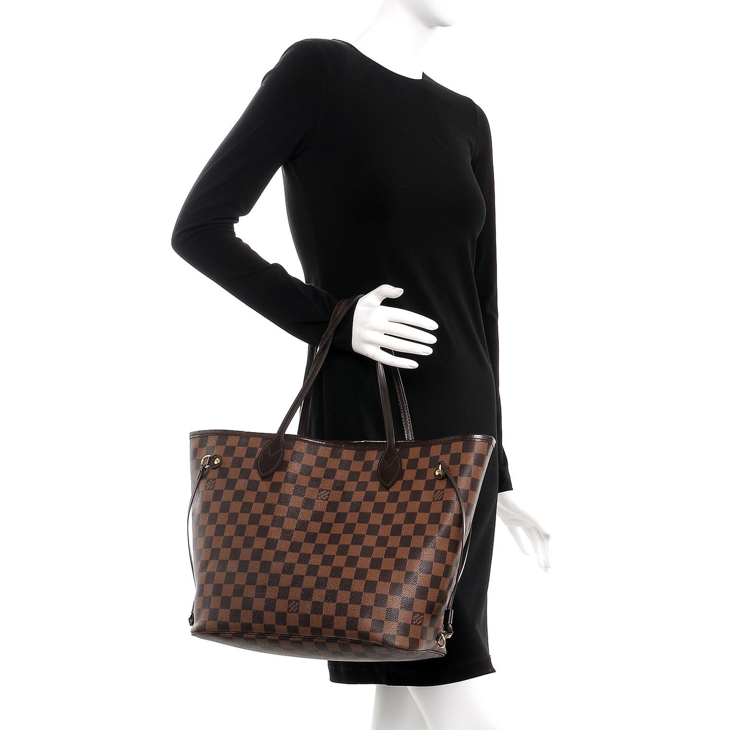 Damier Ebene Neo Neverfull MM Rose Ballerine