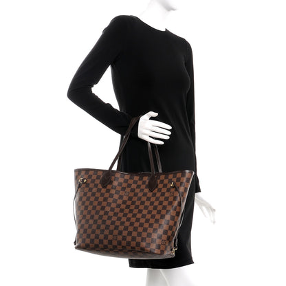 Louis Vuitton Damier Ebene Neo Neverfull MM Rose Ballerine 2 of 10