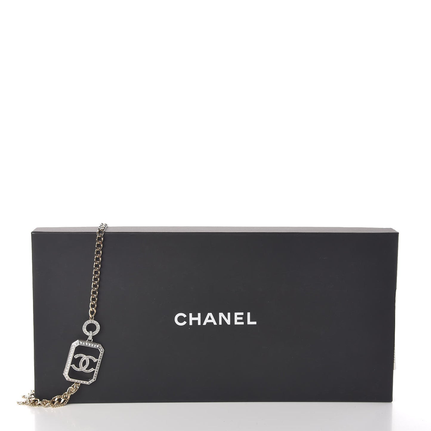 Crystal Chain CC Multi Strand Necklace Gold