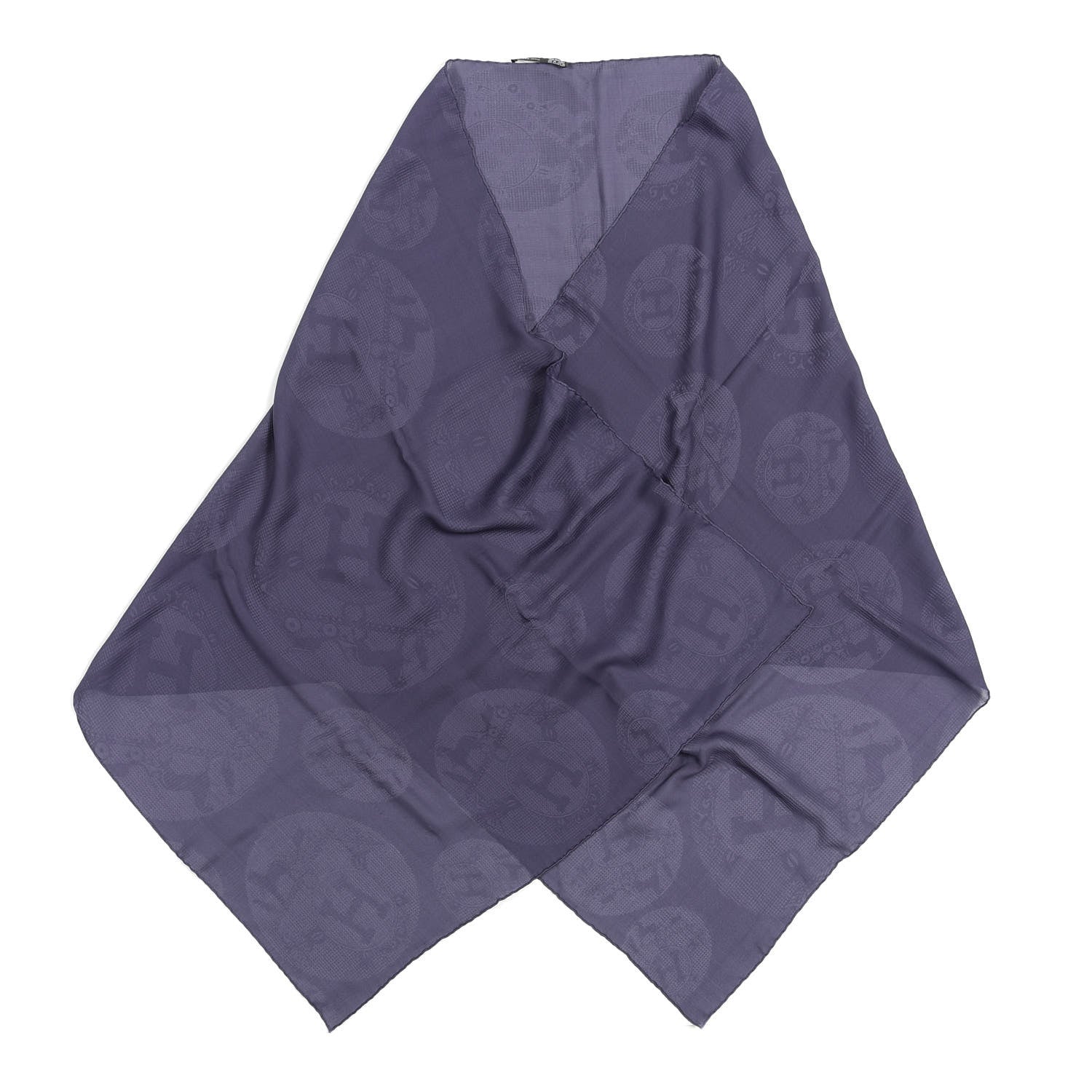 Hermes Silk Hologramme Stole Violet 1 of 2