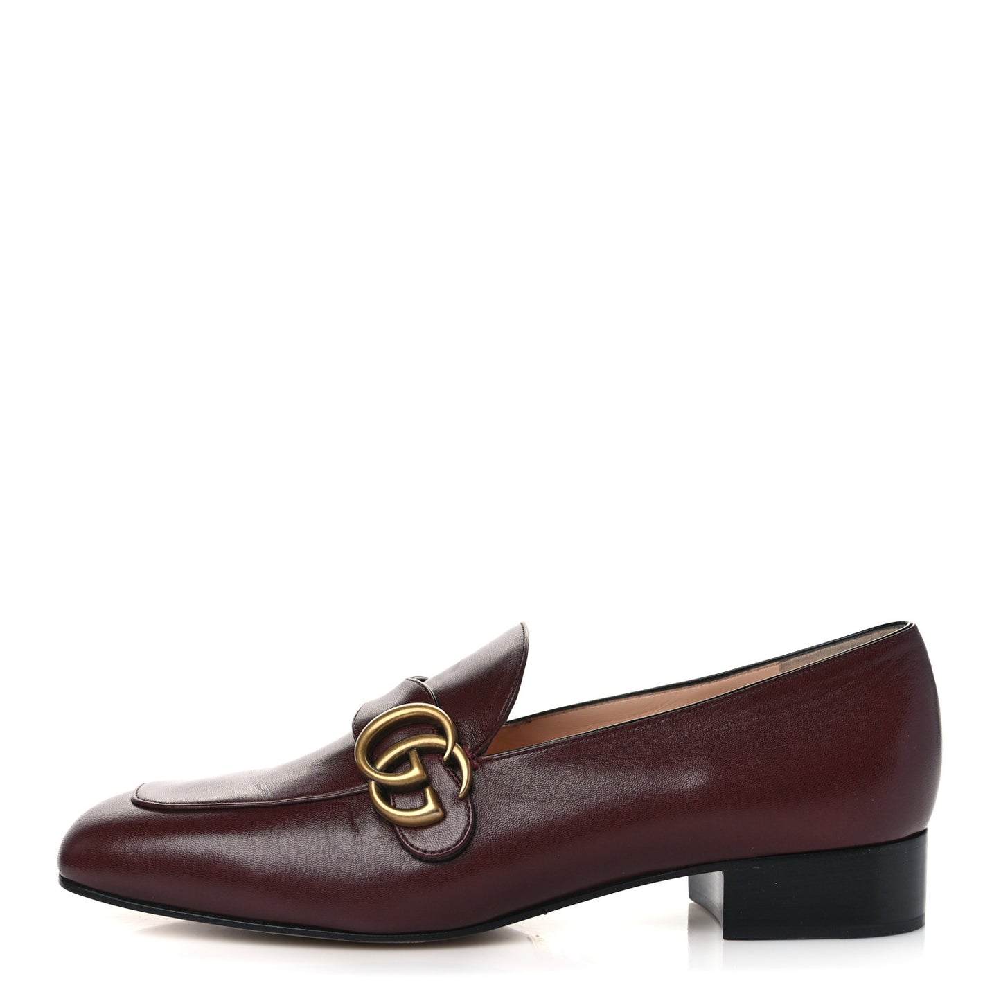 Malaga Kid Womens GG Marmont Loafers 39 Vintage Bordeaux