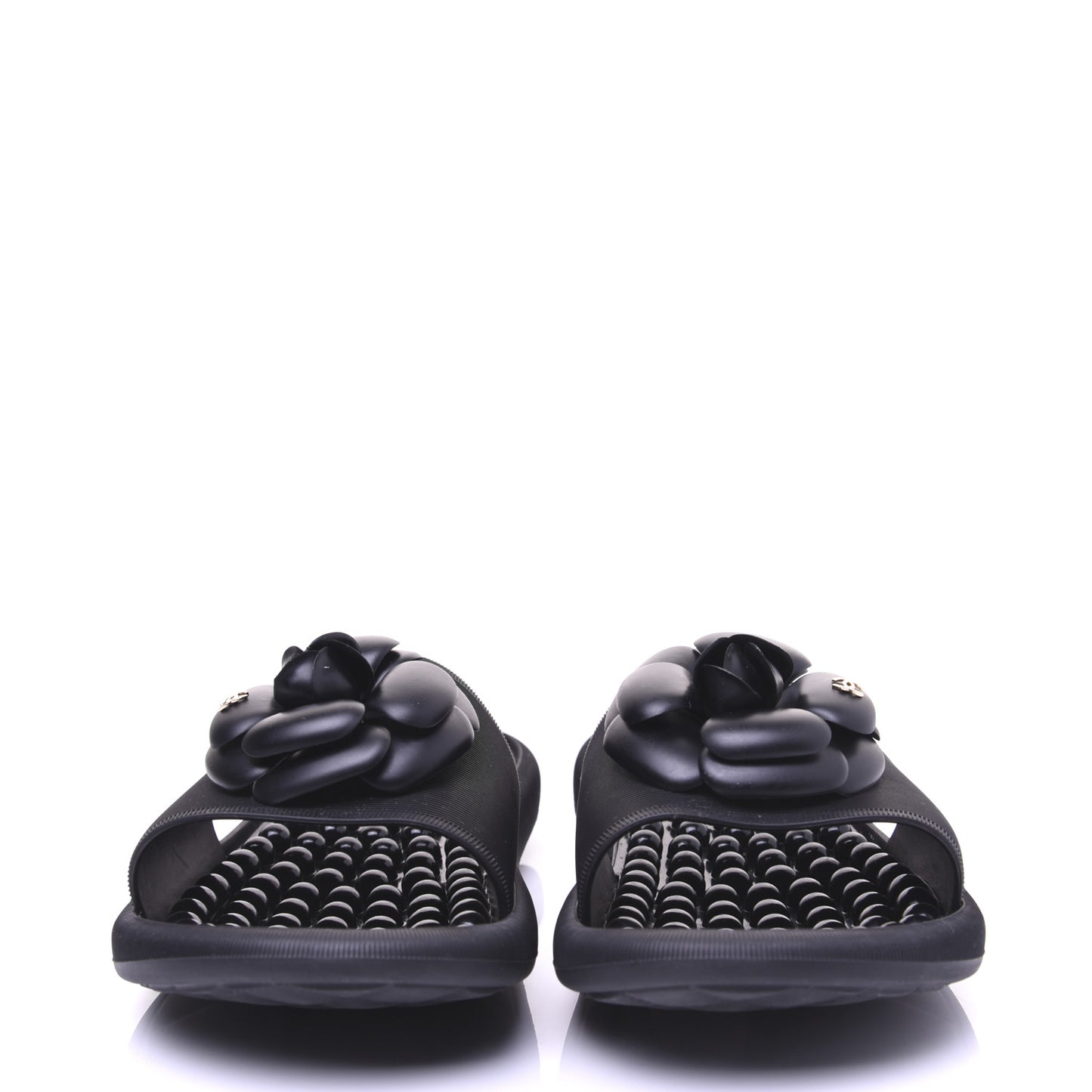 Thermoplastic PVC Camellia Mule Sandals 40 Black