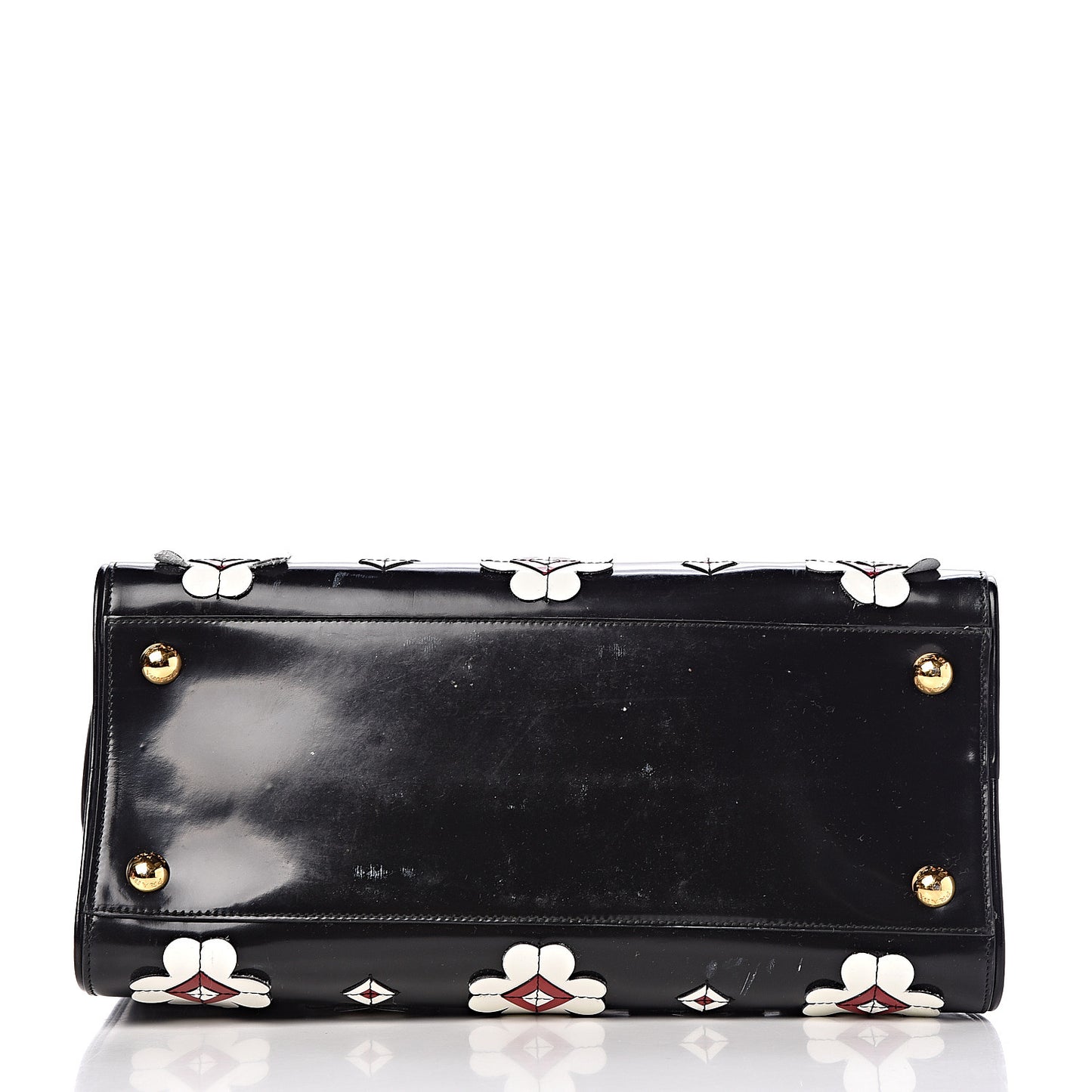 Spazzolato Floral Shopper Black White