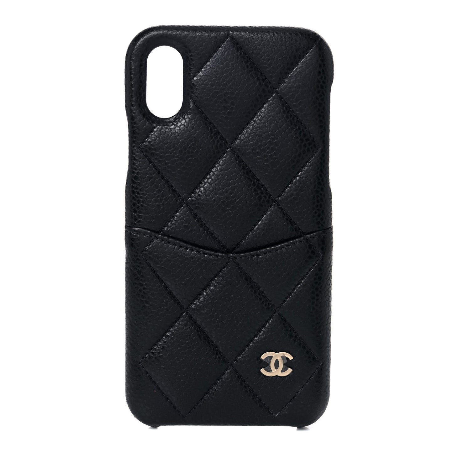 Caviar Quilted iPhone X Coco Tech Case Navy