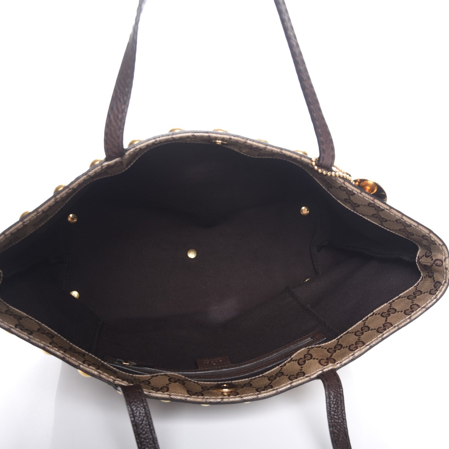 Crystal Monogram Medium Babouska Shopping Tote Dark Brown