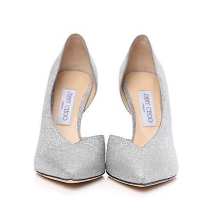 Jimmy Choo Glitter Sophia 100 Pumps 38.5 Silver 2 of 7