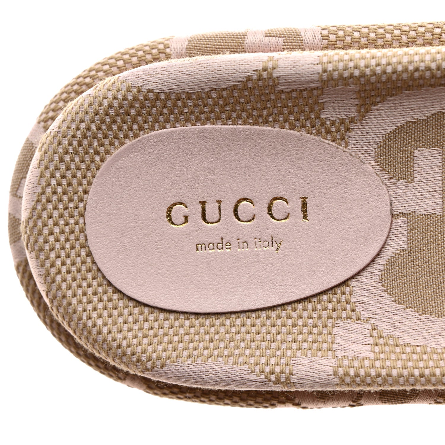 Gucci Monogram Jumbo GG Angelina Platform 55mm Slide Sandals 38.5 Beige Perfect Pink 7 of 8