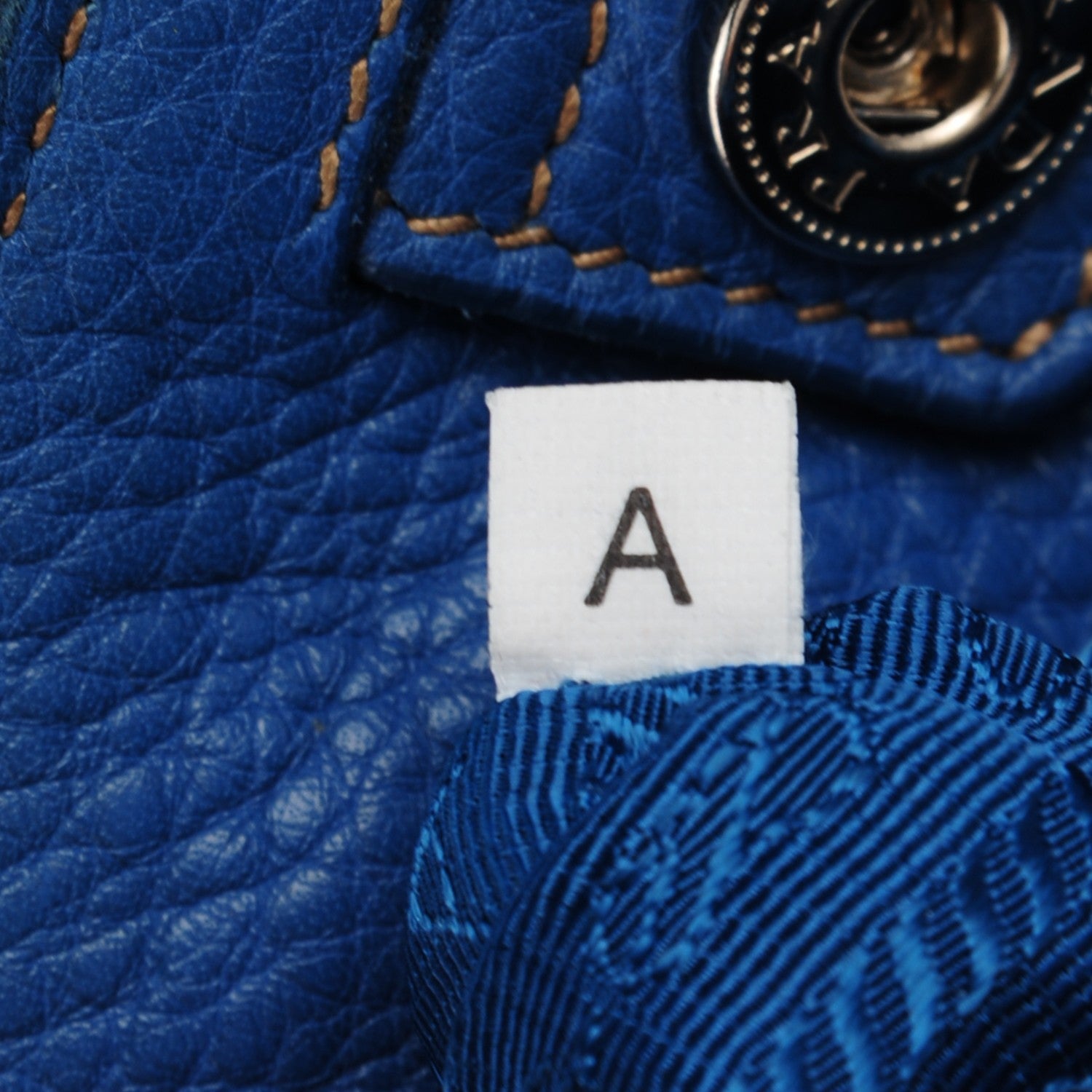 Prada Vitello Daino Tote Cobalto 8 of 9