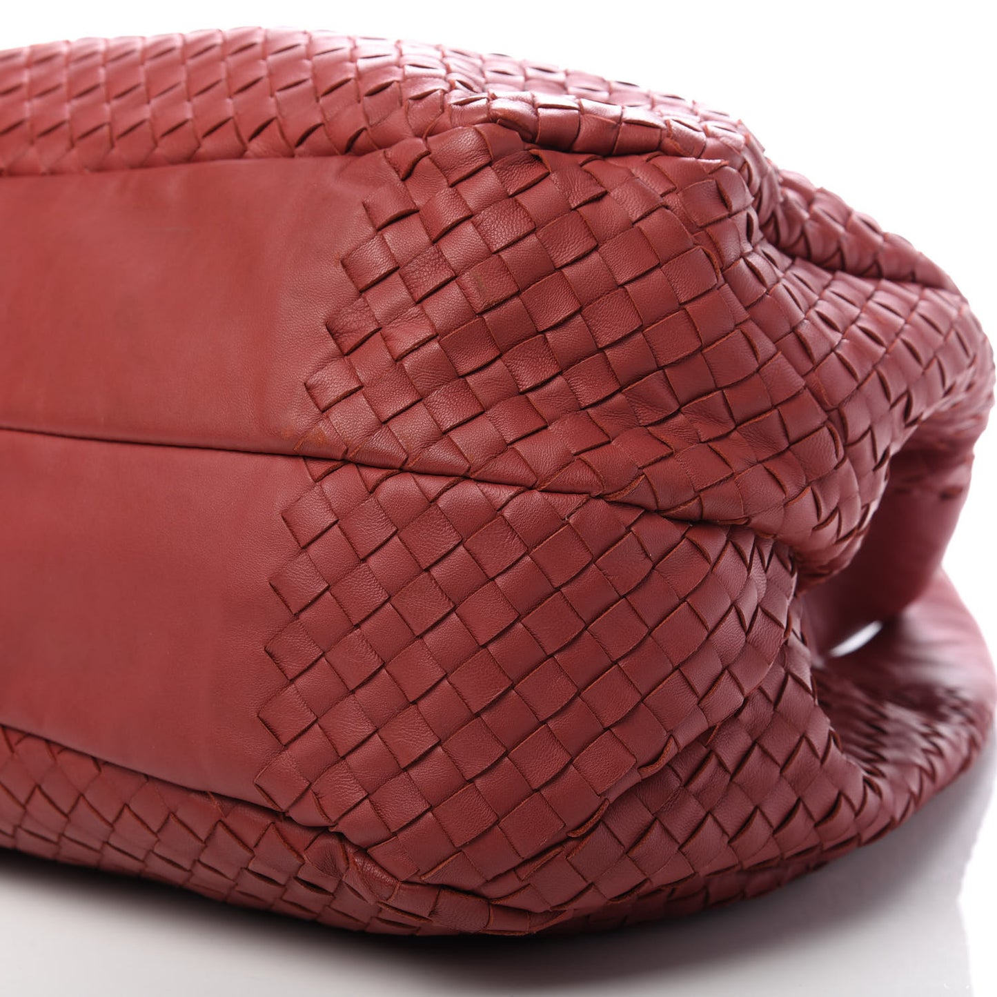 Nappa Intrecciato Large Campana Hobo Red