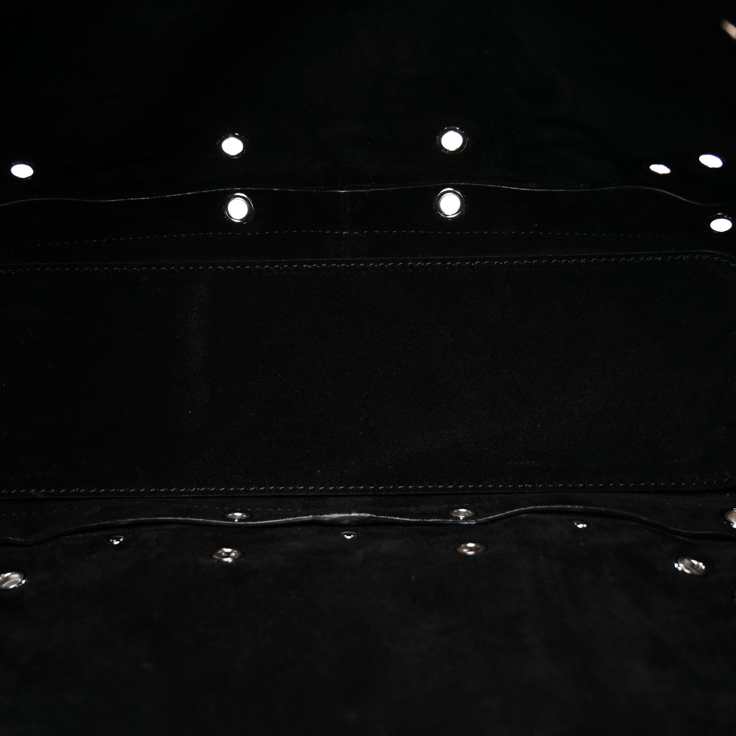 Grainy Calfskin Studded Small Nellcote Shopping Tote Black