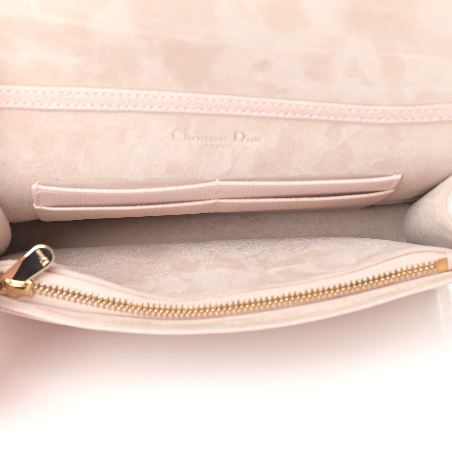 Christian Dior Grained Calfskin Diorama Wallet on Chain Pouch Rose Poudre 4 of 11