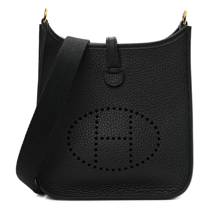 Hermes Taurillon Clemence Evelyne TPM Black 1 of 10