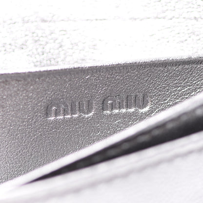 Miu Miu Metallic Nappa Matelasse Compact Wallet Chrome 5 of 8
