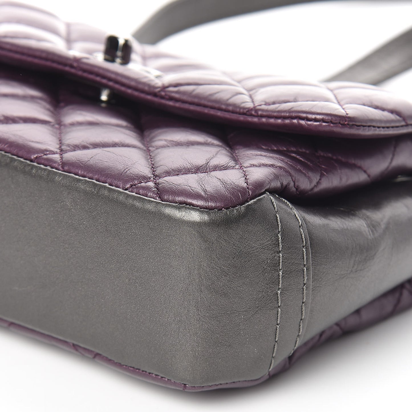 Calfskin Mineral Nights Mini Flap Dark Purple