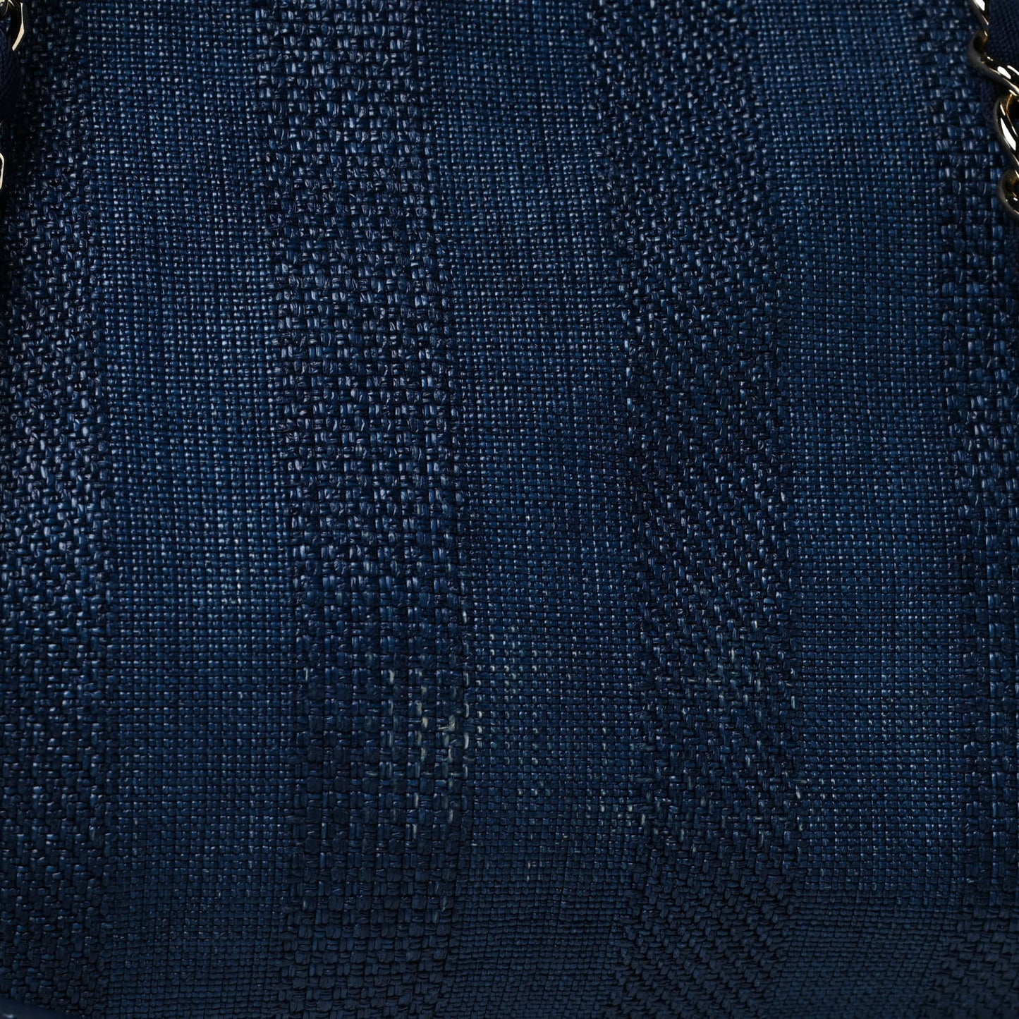 Mixed Fibers Striped Medium Deauville Tote Navy Blue