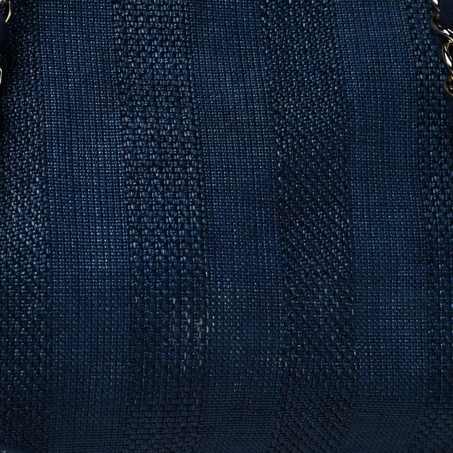 Chanel Mixed Fibers Striped Medium Deauville Tote Navy Blue 11 of 11