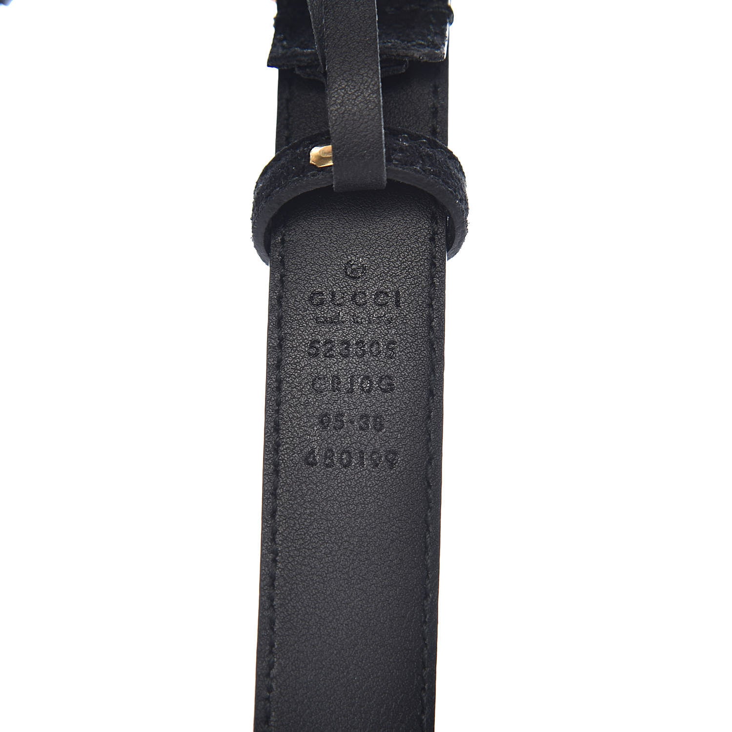 Gucci Suede Icaro G Cube 25mm Belt 95 38 Black 4 of 6