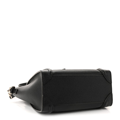 Celine Drummed Calfskin Nano Luggage Black 4 of 10