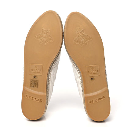 Gucci Nappa Matelasse GG Marmont Espadrilles 40 Great White 5 of 10