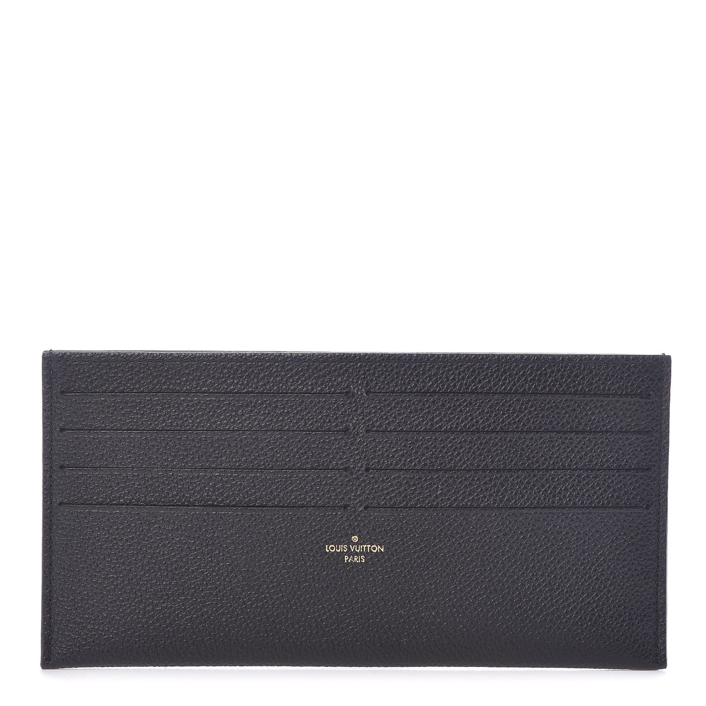 Calfskin Felicie Chain Wallet Card Holder Insert Black