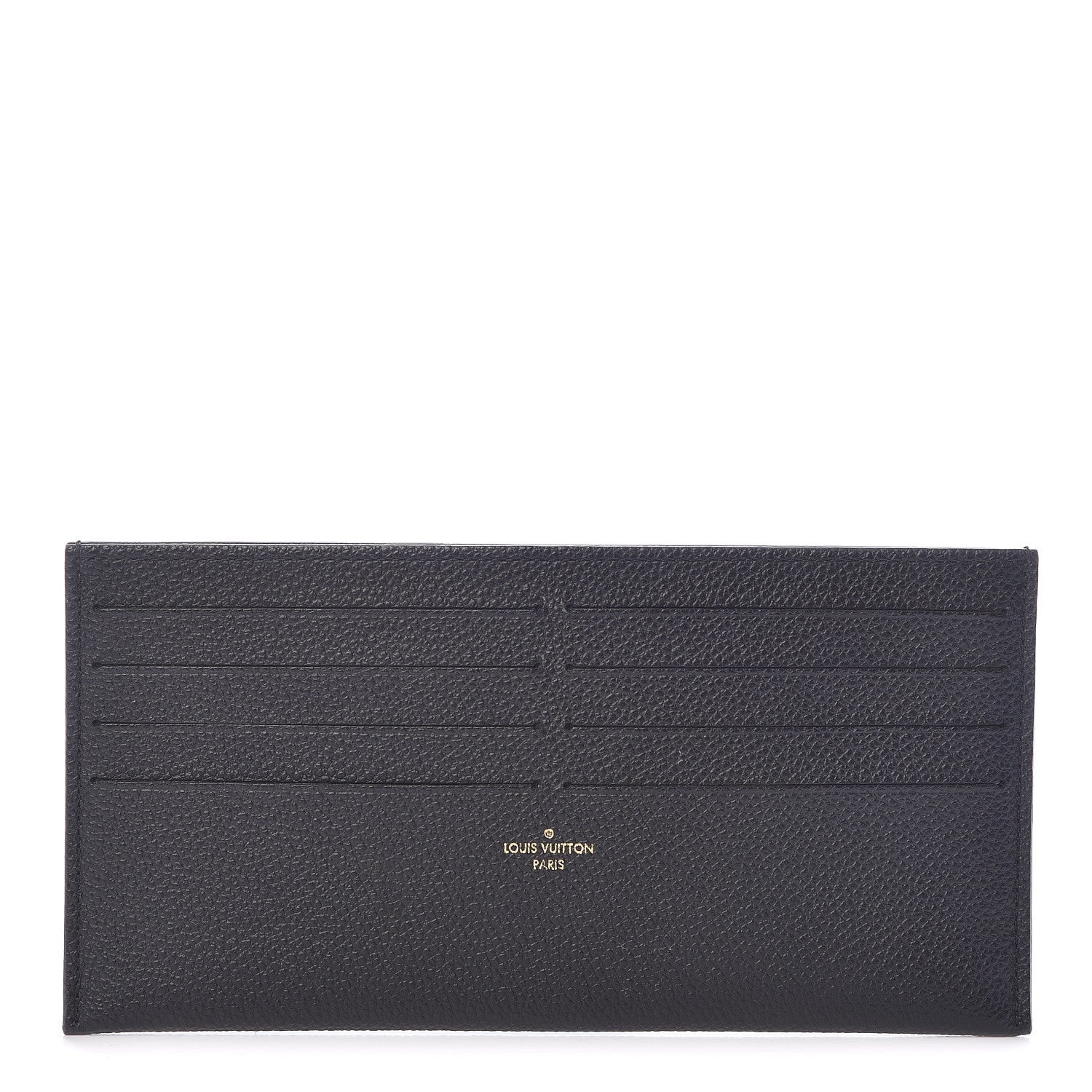 Louis Vuitton Calfskin Felicie Chain Wallet Card Holder Insert Black 1 of 6