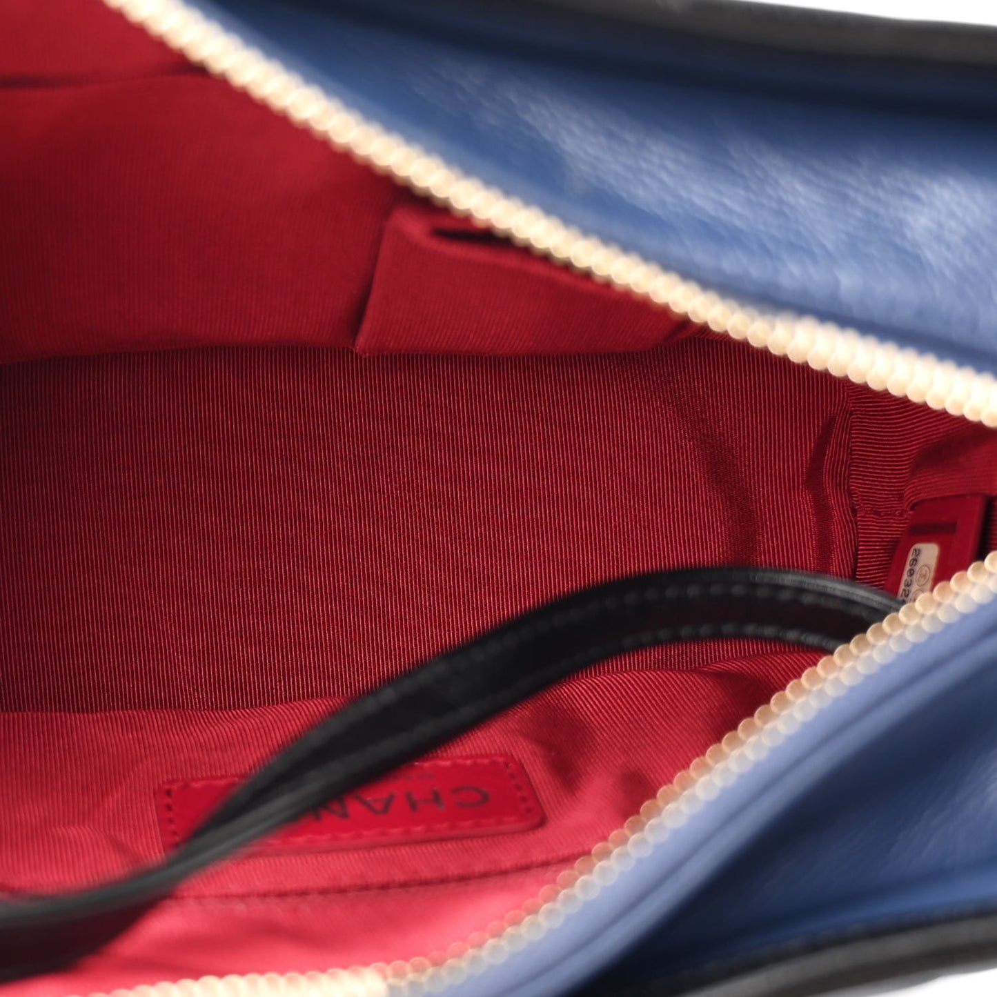 Aged Calfskin Quilted Small Gabrielle Hobo Navy Black