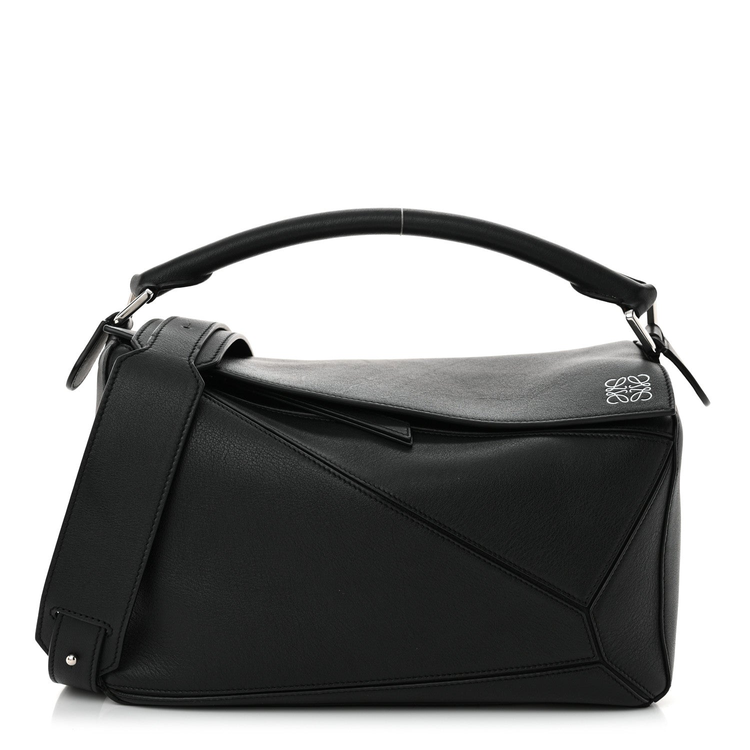 Loewe Calfskin Medium Puzzle Bag Black 1 of 12