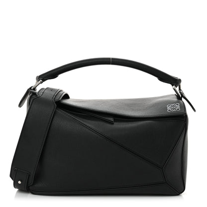 Loewe Calfskin Medium Puzzle Bag Black 1 of 12