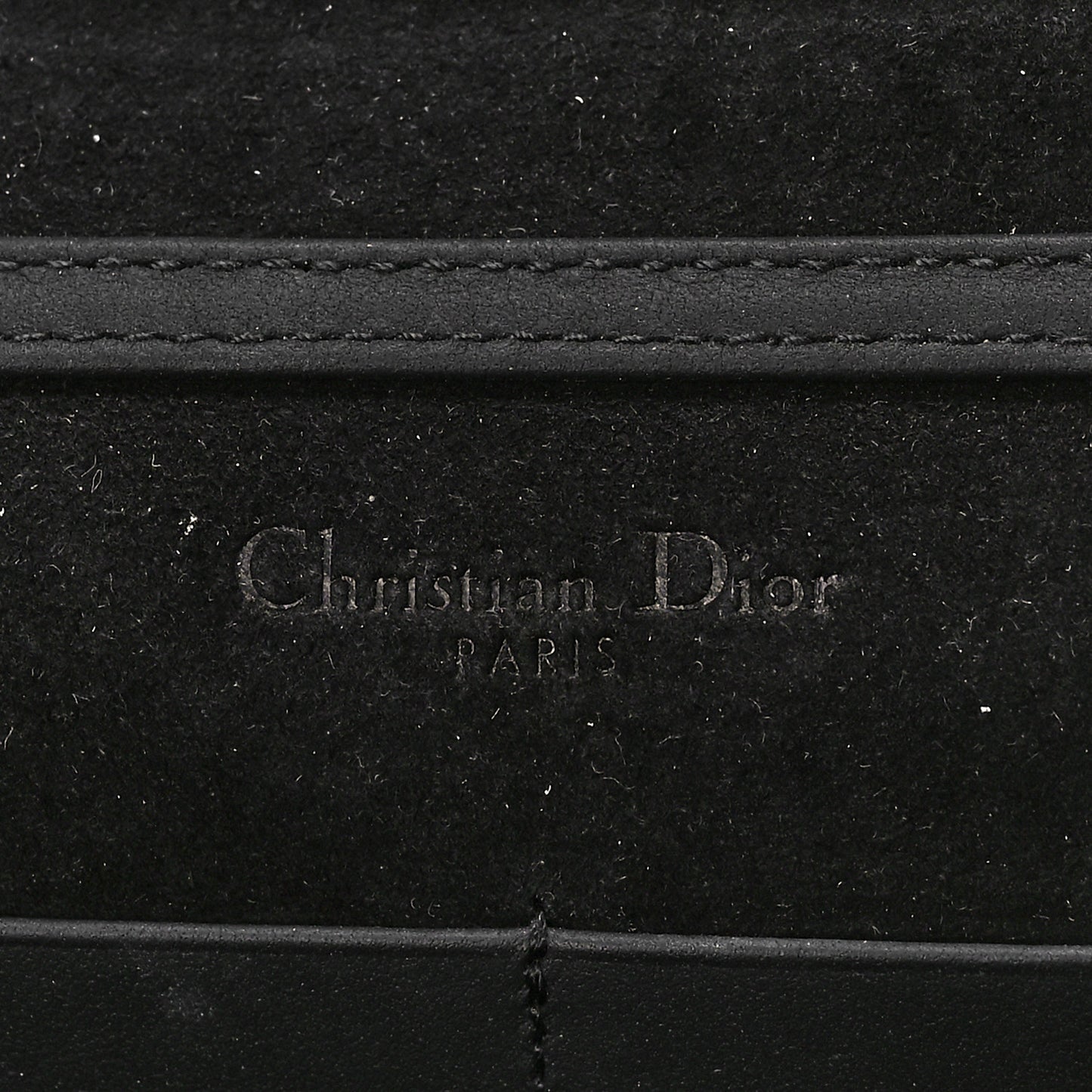 Ultra Matte Calfskin Studded Diorama Wallet on Chain Pouch Black