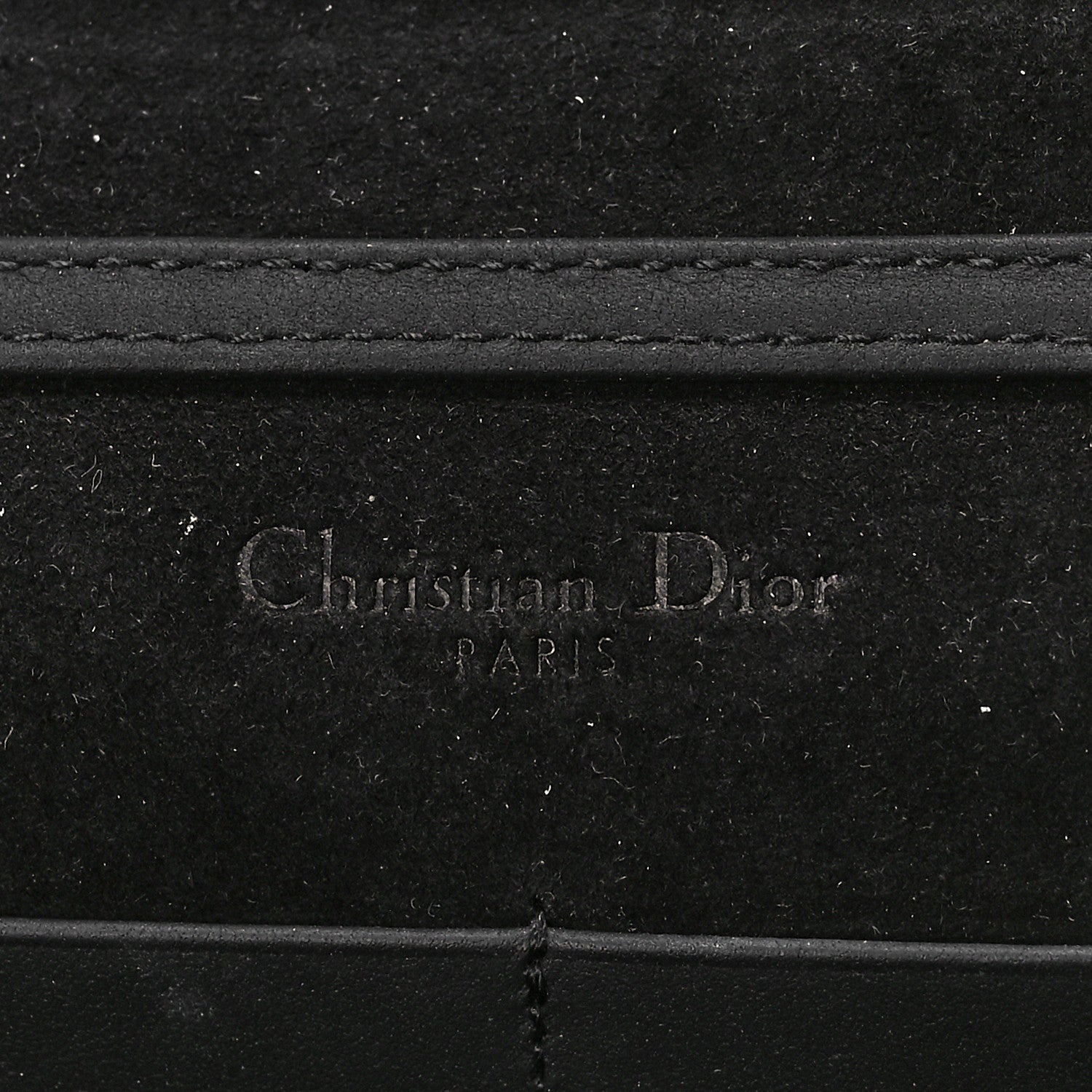 Christian Dior Ultra Matte Calfskin Studded Diorama Wallet on Chain Pouch Black 5 of 7