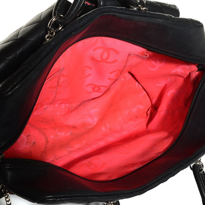 Chanel Calfskin Quilted Large Cambon Multipocket Reporter Black White 5 of 9