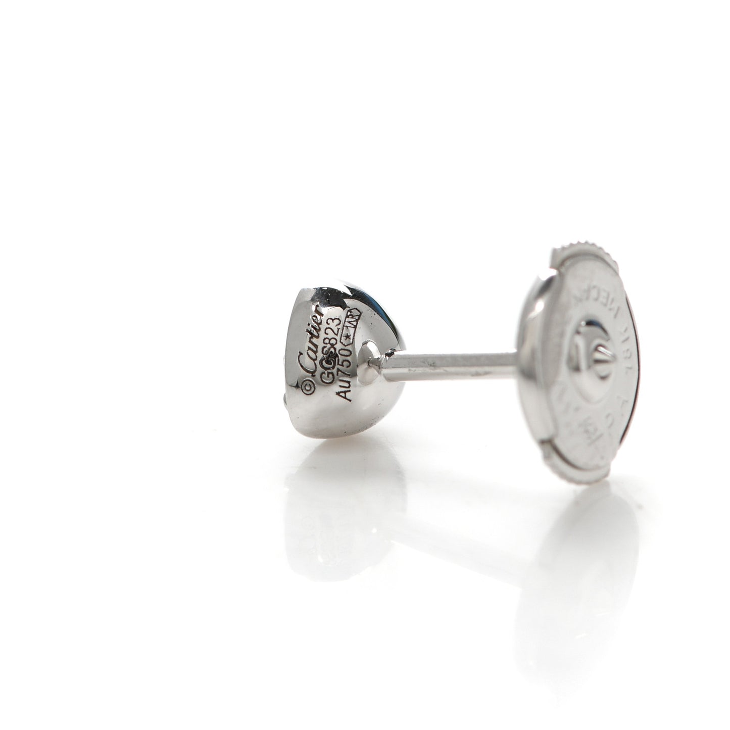 18K White Gold Diamond Diamants Legers de Cartier Heart Motif Earrings