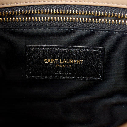 Saint Laurent Lambskin Quilted Toy Loulou Puffer Monogram Chain Satchel Nude Powder 7 of 12
