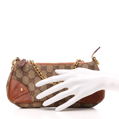 Gucci Monogram Horsebit Nail Chain Pochette Orange 2 of 9