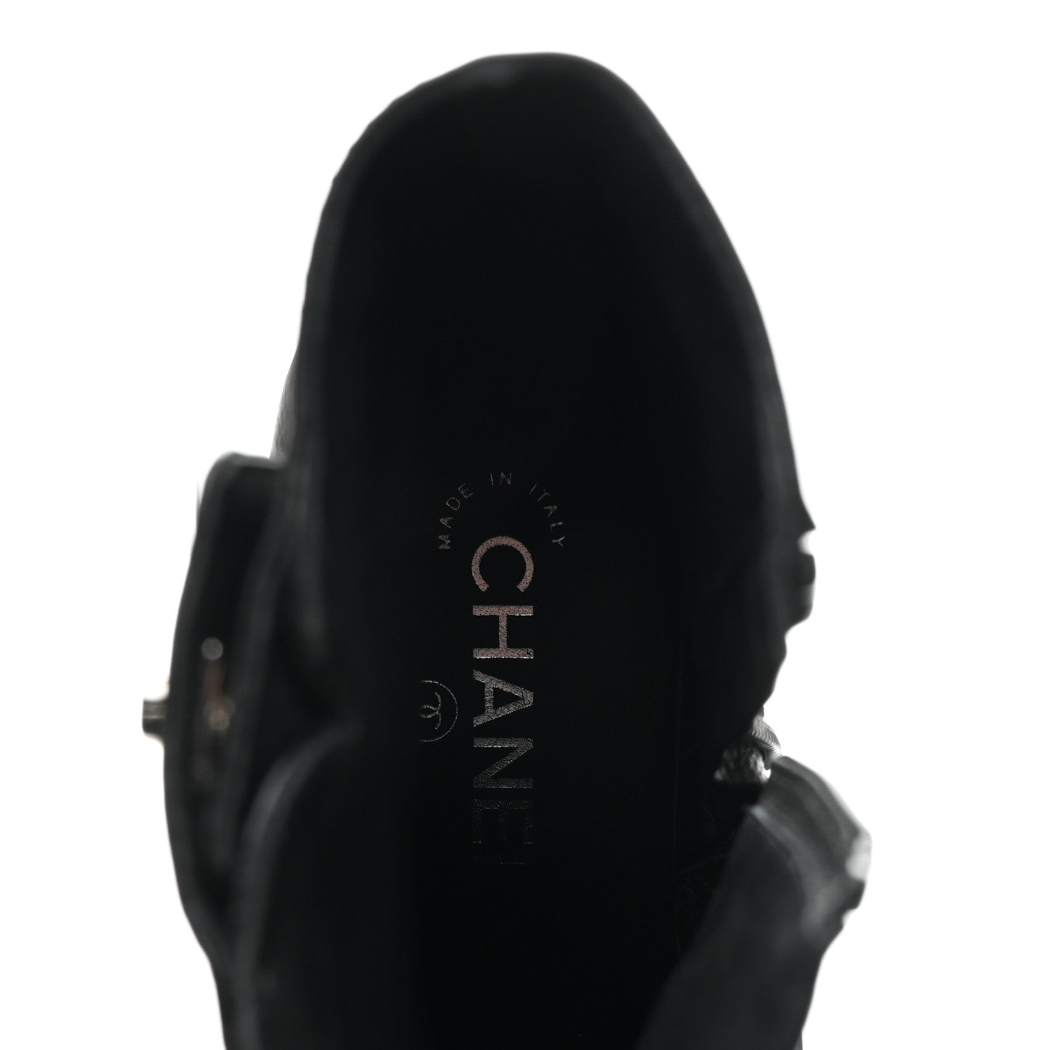 Chanel Calfskin Patent Quilted Cap Toe Short Boots 37.5 Black 15 of 20