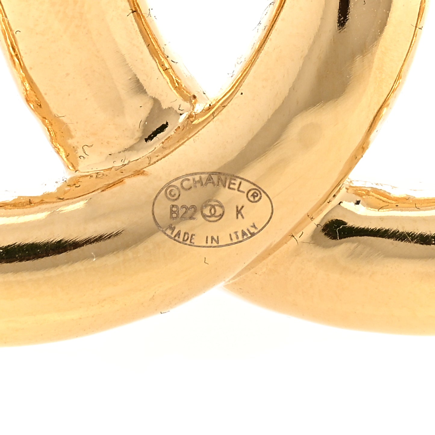 Crystal Wheat CC Brooch Gold