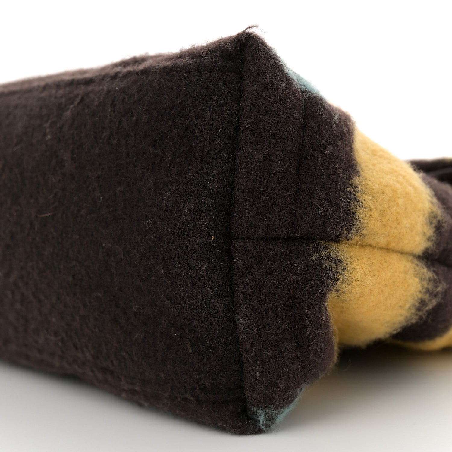 Saint Laurent Tie Dye Wool Quilted Small Loulou Puffer Monogram Chain Satchel Yellow Pacific Blue Dark Pecan 10 of 11