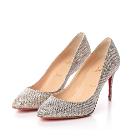 Christian Louboutin Glitter Diams Eloise 85 Pumps 37.5 Colombe 3 of 8