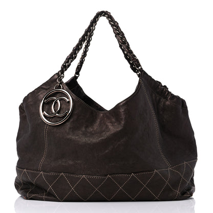 Chanel Metallic Calfskin Baby Coco Cabas Bronze 3 of 12