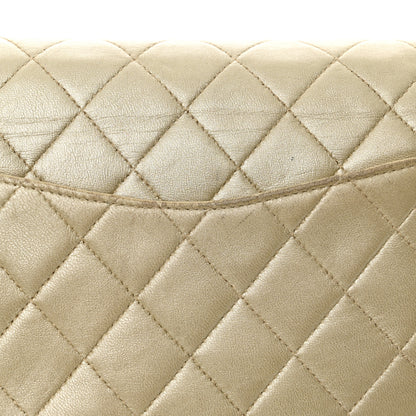 Chanel Metallic Lambskin Quilted Medium Double Flap Gold 23 of 23