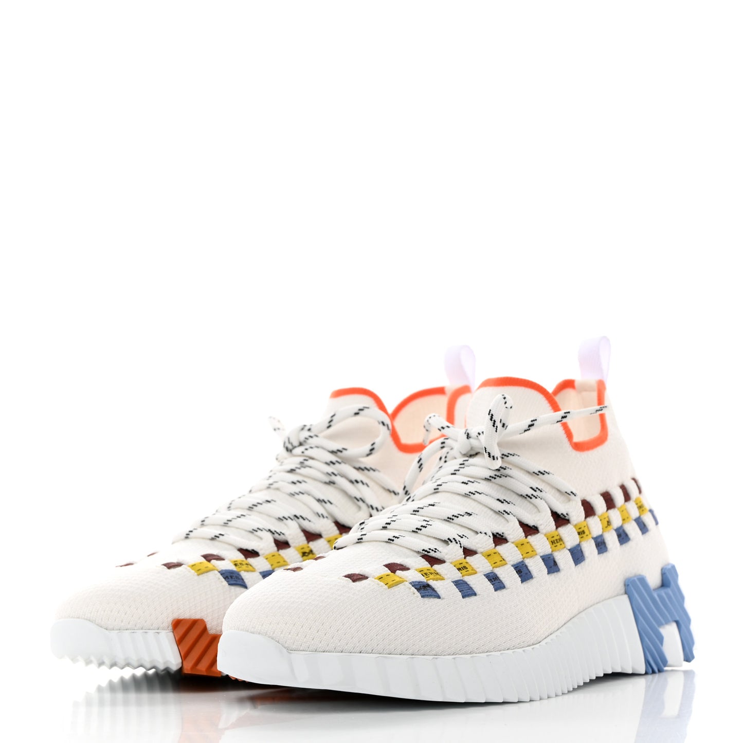 Knit Womens Flex Bolduc Sneakers 35.5 Multicolor White