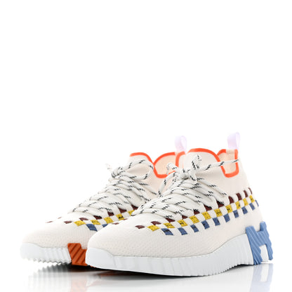 Hermes Knit Womens Flex Bolduc Sneakers 35.5 Multicolor White 3 of 9