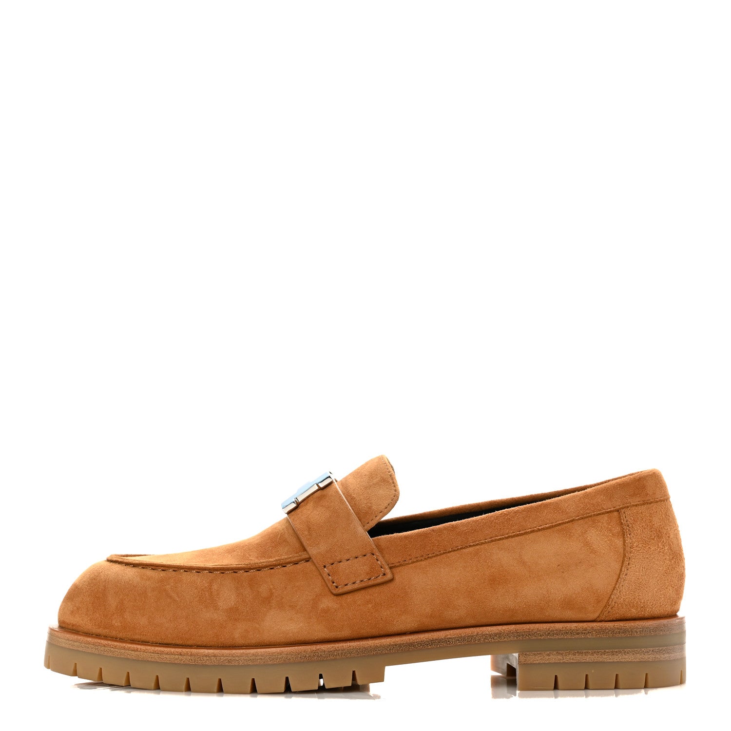 Hermes Suede Goatskin Faubourg Loafers 37 Naturel 1 of 10