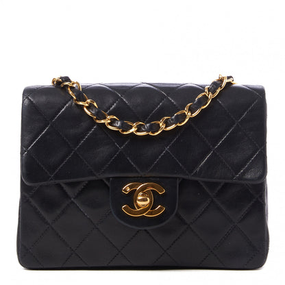Chanel Lambskin Quilted Mini Square Flap Black 1 of 9