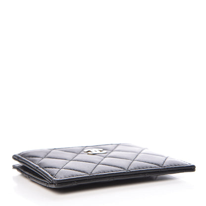 Chanel Lambskin Quilted Zip Card Holder Black 4 of 8