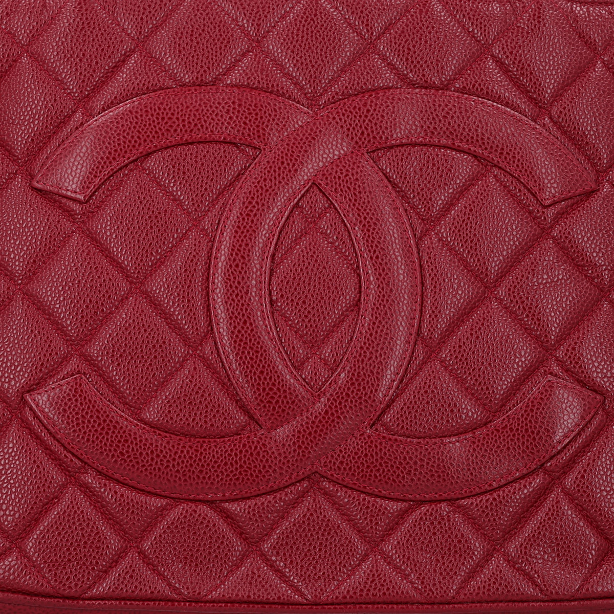Chanel Caviar Quilted Medallion Tote Bordeaux 8 of 10