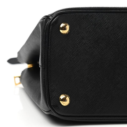 Prada Saffiano Small Galleria Double Zip Tote Black 9 of 11